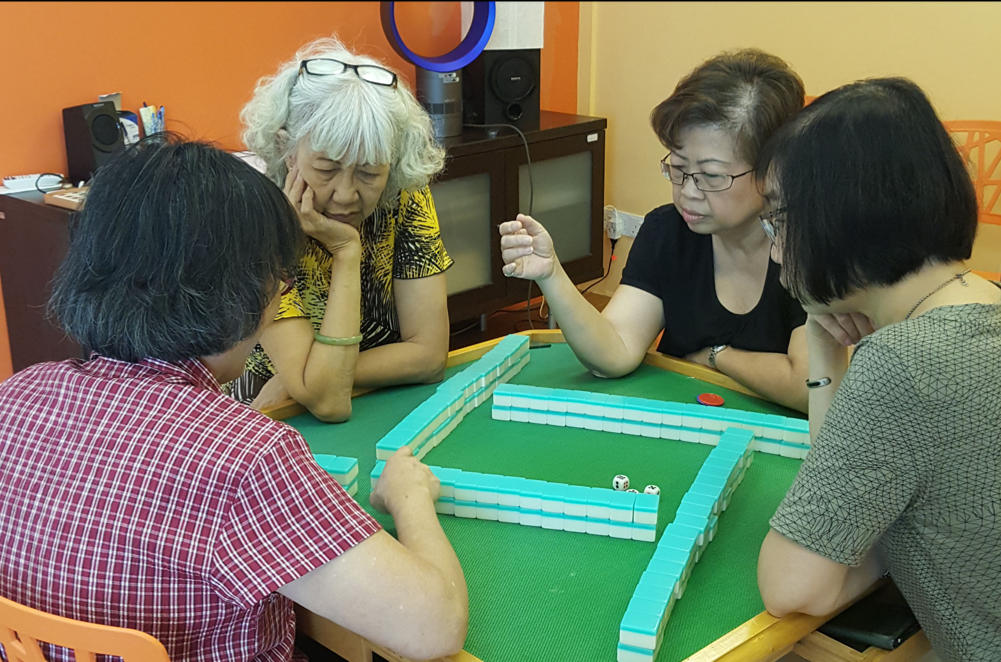 Image result for singaporeans playing mahjong
